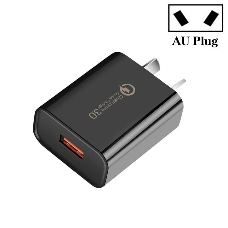 CA-25 QC3.0 USB 3A Fast Charger for Mobile Phone, AU Plug, AU Plug