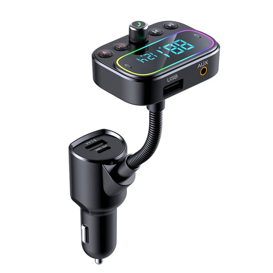 Lecteur de musique MP3 Bluetooth 5.0 pour voiture T67 Émetteur modulateur FM Adaptateur AUX sans fil mains libres, T67