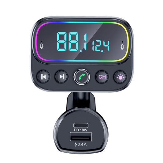 Lecteur de musique MP3 Bluetooth 5.0 pour voiture T67 Émetteur modulateur FM Adaptateur AUX sans fil mains libres, T67
