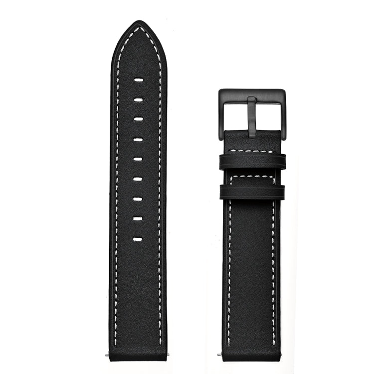 First Layer Leather Car Line Solid Color Watch Strap, For Amazfit GTR 3 / GTR 3 Pro, For Amazfit GTS 3 / GTS 2e