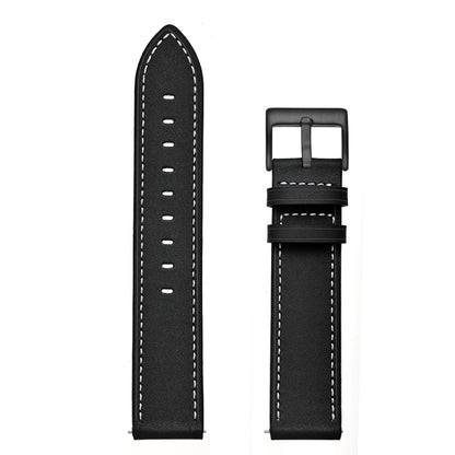 First Layer Leather Car Line Solid Color Watch Strap, For Amazfit GTR 3 / GTR 3 Pro, For Amazfit GTS 3 / GTS 2e