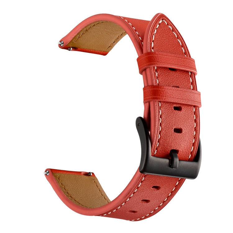 First Layer Leather Car Line Solid Color Watch Strap, For Amazfit GTR 3 / GTR 3 Pro, For Amazfit GTS 3 / GTS 2e