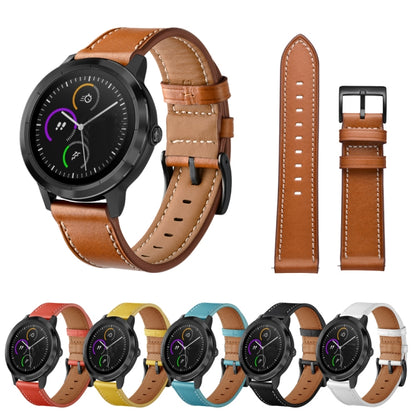 First Layer Leather Car Line Solid Color Watch Strap, For Amazfit GTR 3 / GTR 3 Pro, For Amazfit GTS 3 / GTS 2e