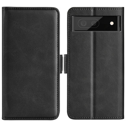 For Google Pixel 6a Dual-side Magnetic Buckle Leather Phone Case, For Google Pixel 6a