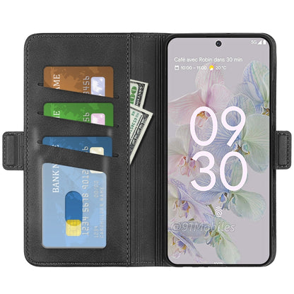 For Google Pixel 6a Dual-side Magnetic Buckle Leather Phone Case, For Google Pixel 6a
