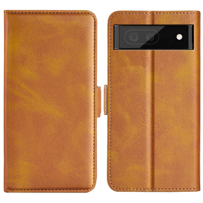 For Google Pixel 6a Dual-side Magnetic Buckle Leather Phone Case, For Google Pixel 6a