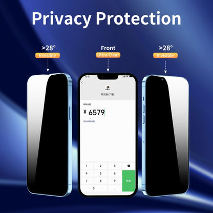 ENKAY Quick Stick Anti-peeping Tempered Glass Film, For iPhone 11 Pro / X / XS, For iPhone 11 / XR, For iPhone 11 Pro Max / XS Max