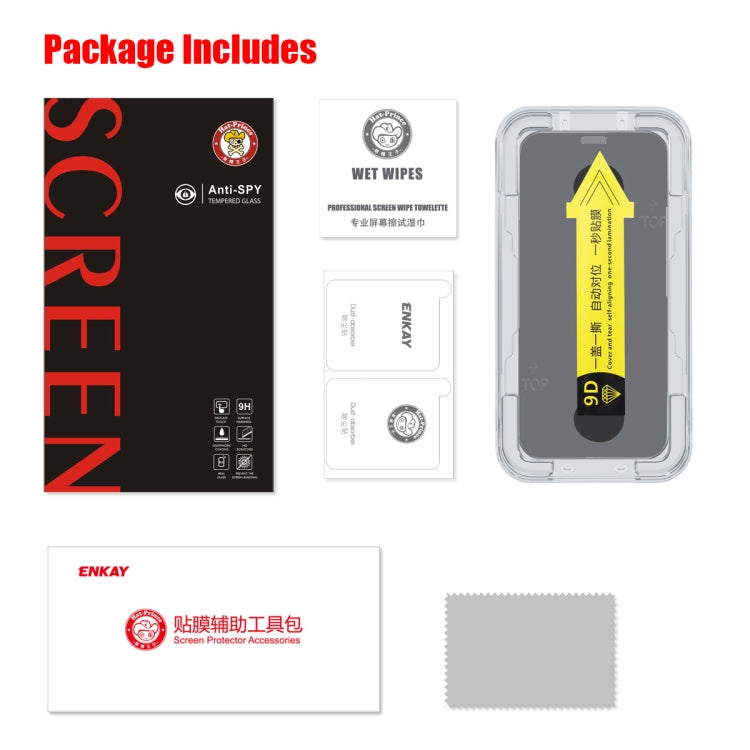 ENKAY Quick Stick Anti-peeping Tempered Glass Film, For iPhone 11 Pro / X / XS, For iPhone 11 / XR, For iPhone 11 Pro Max / XS Max