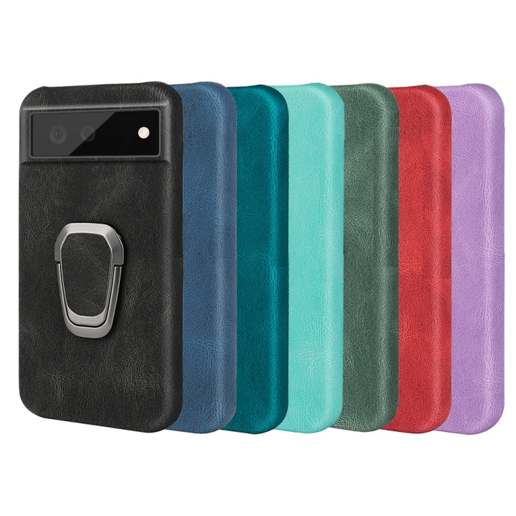 For Google Pixel 6 Ring Holder PU Phone Case, For Google Pixel 6