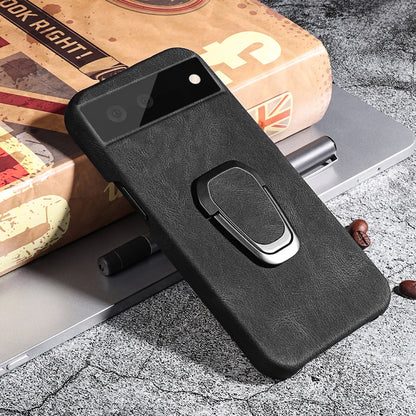 For Google Pixel 6 Pro Ring Holder PU Phone Case, For Google Pixel 6 Pro
