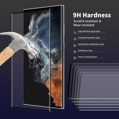 For Samsung Galaxy S22 Ultra ENKAY 3D Curved Explosion-proof Full Heat Bending Tempered Glass Film, 1pc, 2pcs, 5pcs