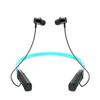 JG4 Flashing LED Neck-mounted Stereo Bluetooth Wireless Earphone
