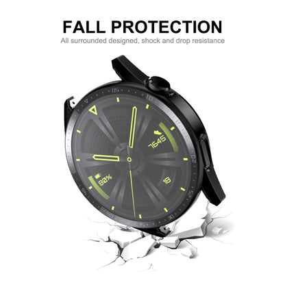 For Huawei Watch GT 3 46mm ENKAY Matte PC Frame + Tempered Glass Protector Case With Scale