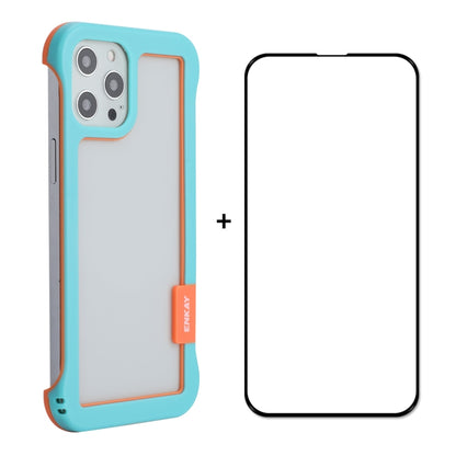 ENKAY Frameless Hollow PC Case + Glass Film for iPhone 12 / 12 Pro, For iPhone 12 / 12 Pro