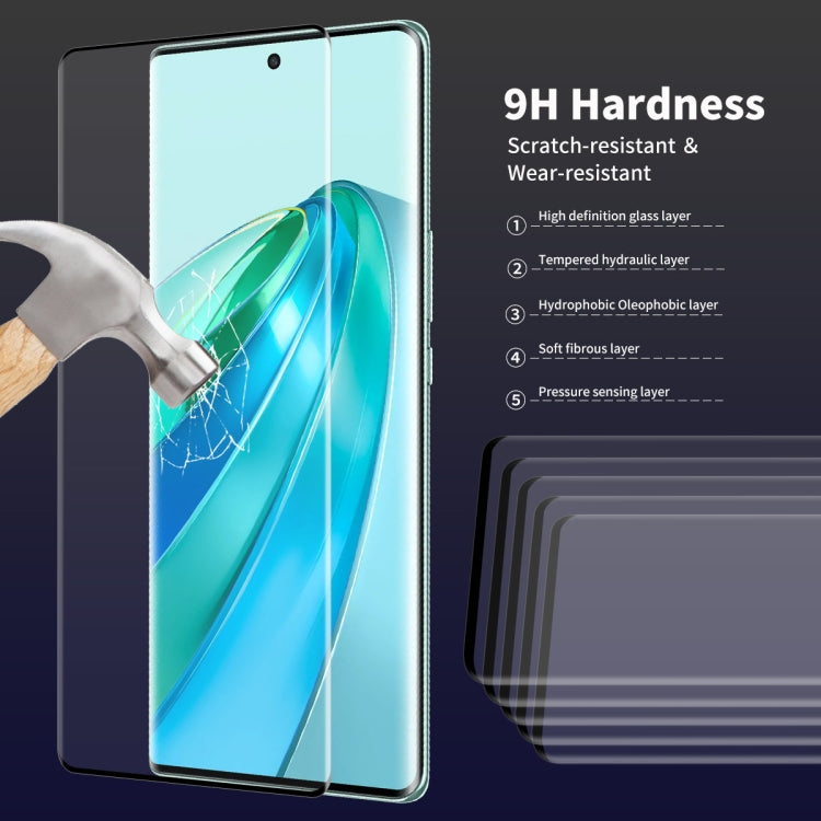 For Honor X9A / Magic5 Lite ENKAY 3D Hot Bending Edge Glue Tempered Glass Full Film with Lens Film, For Honor X9A / Magic5 Lite(1pc), For Honor X9A / Magic5 Lite(2pcs), For Honor X9A / Magic5 Lite(5pcs)