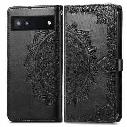 Mandala Flower Embossed Flip Leather Phone Case, For Google Pixel 6a, For Motorola Moto G31, For Motorola Moto G51, For Motorola Moto G71 5G
