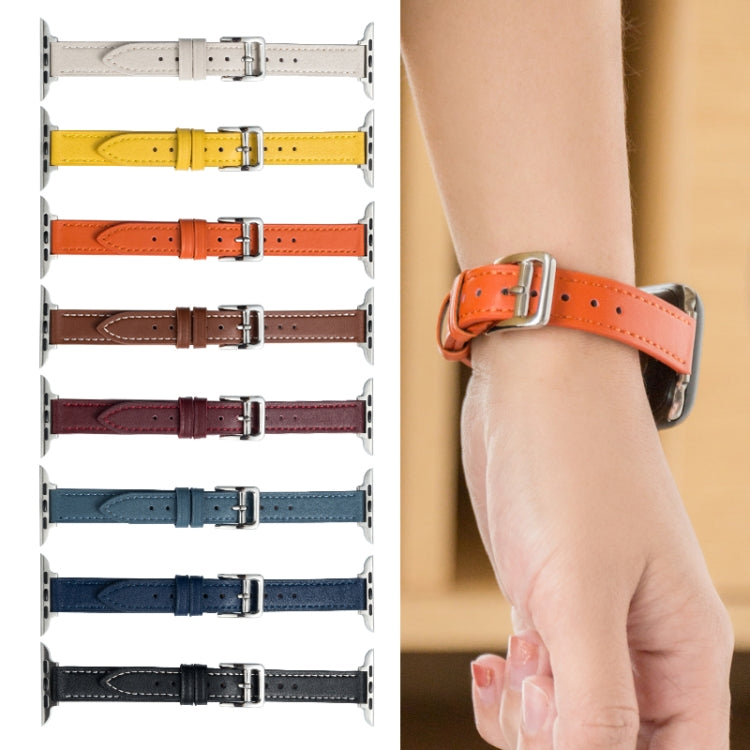 Microfiber Leather Pin Buckle Watch Strap For Apple Watch Series, 7 41mm / 6&SE&5&4 40mm / 3&2&1 38mm, 7 45mm / 6&SE&5&4 44mm / 3&2&1 42mm