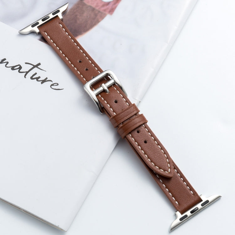 Microfiber Leather Pin Buckle Watch Strap For Apple Watch Series, 7 41mm / 6&SE&5&4 40mm / 3&2&1 38mm, 7 45mm / 6&SE&5&4 44mm / 3&2&1 42mm