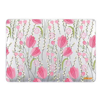 ENKAY Flower Series Pattern Laotop Protective Crystal Case For MacBook Pro 14.2 inch A2442 (2021)