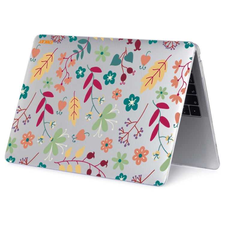 ENKAY Flower Series Pattern Laotop Protective Crystal Case For MacBook Pro 15.4 inch A1707 / A1990, For MacBook Pro 15.4 inch A1707 / A1990