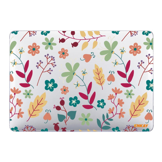 ENKAY Flower Series Pattern Laotop Protective Crystal Case for MacBook Pro 16 inch A2141, For MacBook Pro 16 inch A2141