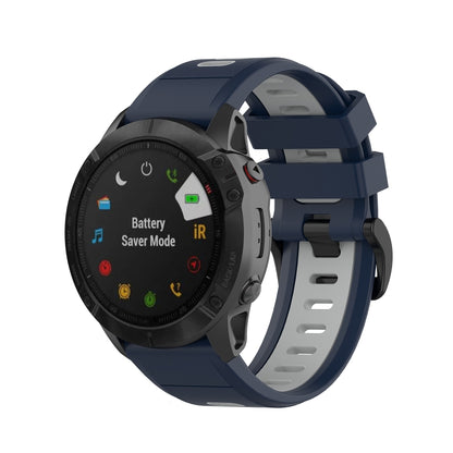 20mm Two-color Silicone Jack Watch Strap, For Garmin Fenix 7S