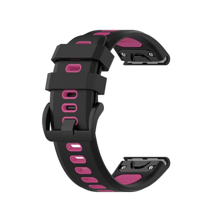 20mm Two-color Silicone Jack Watch Strap, For Garmin Fenix 7S