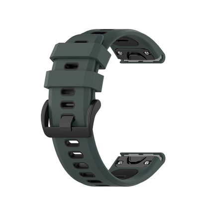 20mm Two-color Silicone Jack Watch Strap, For Garmin Fenix 7S