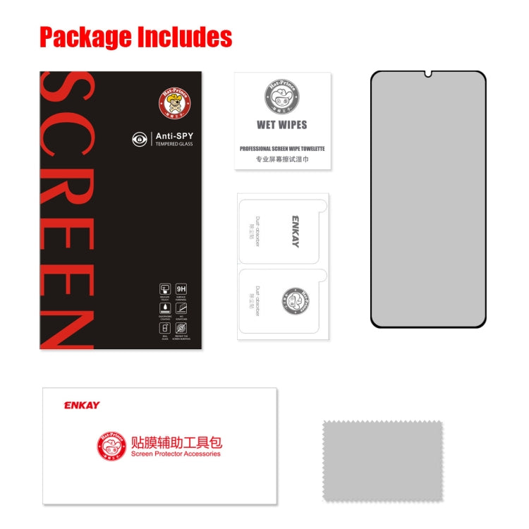 For Samsung Galaxy A22 5G ENKAY 28 Degree Anti-peeping Tempered Glass Full Screen Film, For Samsung Galaxy A22 5G(1 PC), For Samsung Galaxy A22 5G(2 PCS), For Samsung Galaxy A22 5G(5 PCS)