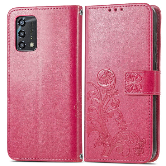 Four-leaf Clasp Embossed Buckle Leather Phone Case, For OPPO A95 4G, For OPPO K9s, For OPPO A95 5G, For OPPO Reno7 Pro 5G, For vivo S10e, For vivo Y3s 2021, For vivo Y15S, For OPPO Realme GT Explorer Master
