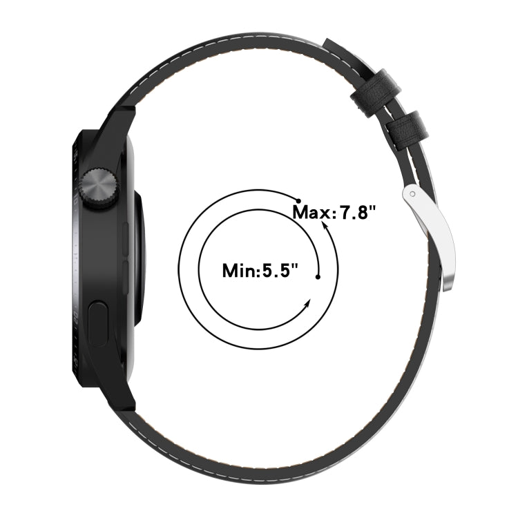 Calf Texture Sewing Thread Watchband, For Huami Amazfit GTS 3 / GTS 2, For Huami Amazfit GTS 2E / GTS 2 mini, For Huami Amazfit GTR 42mm / GTS