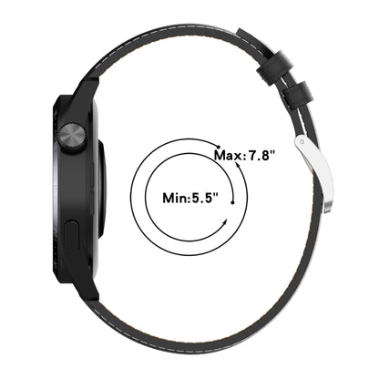 Calf Texture Sewing Thread Watchband, For Huami Amazfit GTS 3 / GTS 2, For Huami Amazfit GTS 2E / GTS 2 mini, For Huami Amazfit GTR 42mm / GTS