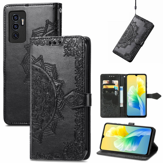 Mandala Flower Embossed Horizontal Flip Leather Phone Case, For vivo S10e, For vivo Y3s 2021, For vivo Y15S, For OPPO A95 4G, For OPPO A95 5G, For OPPO K9s, For OPPO Realme GT Explorer Master