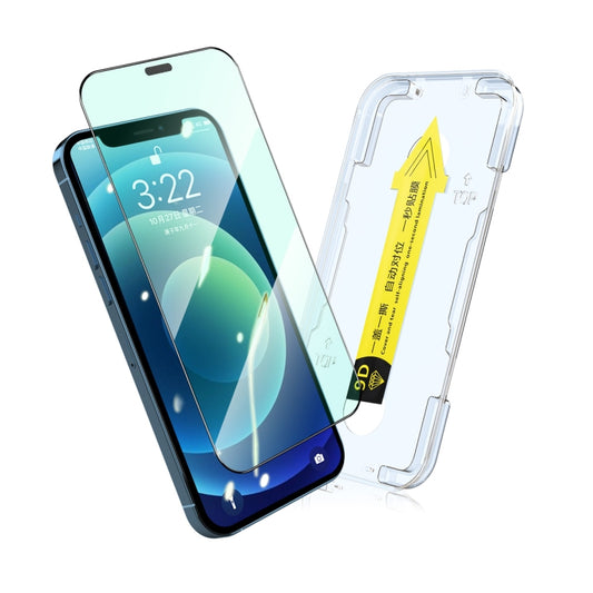 Film de protection d'écran ENKAY Quick Stick en verre trempé anti-lumière bleue, pour iPhone 12 / 12 Pro, pour iPhone 12 Pro Max