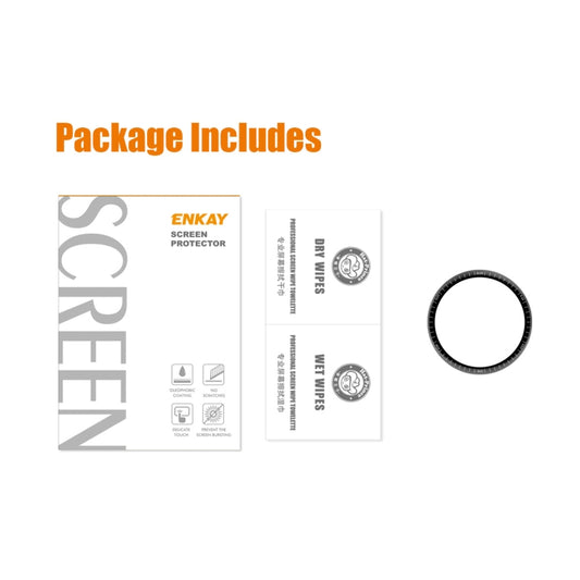 ENKAY Film de protection d'écran souple 3D à couverture complète avec bords en PC + PMMA HD pour GarminMove Sport, 1 PC, 2 PCS
