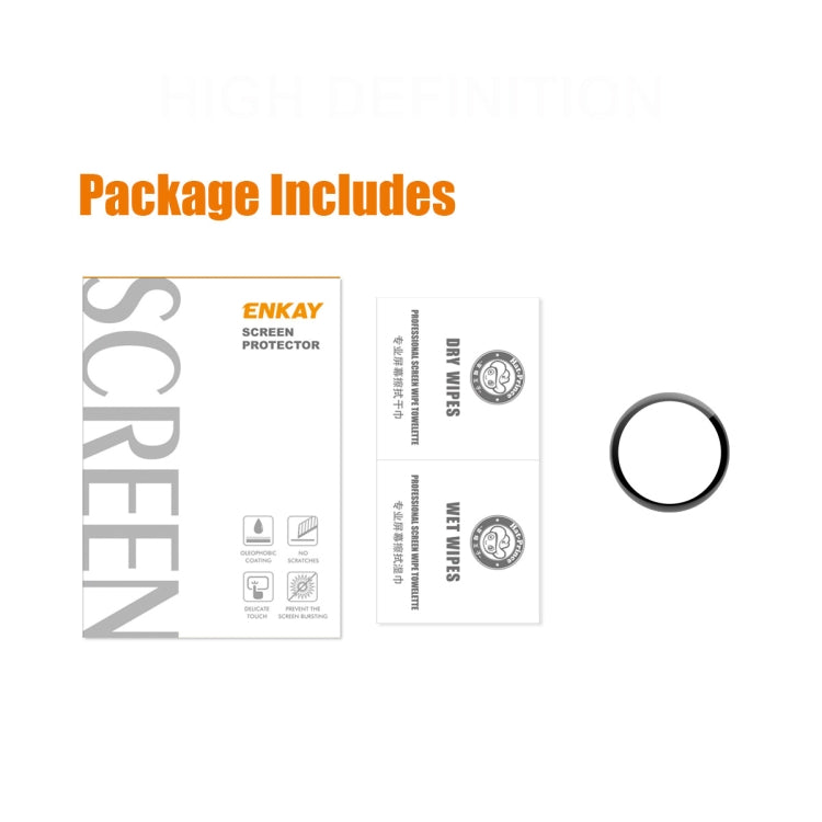 ENKAY 3D Full Coverage Soft PC Edge + PMMA HD Screen Protector Film For Amazfit GTR 3 Pro, 1 PC, 2 PCS