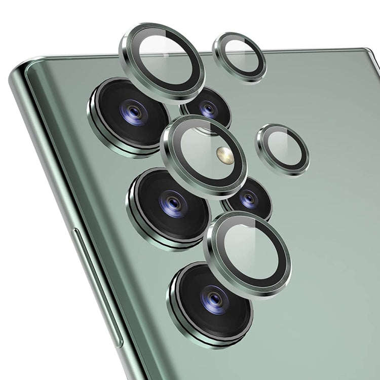 For Samsung Galaxy S22 Ultra 5G ENKAY Aluminium Alloy + Tempered Glass Camera Lens Cover