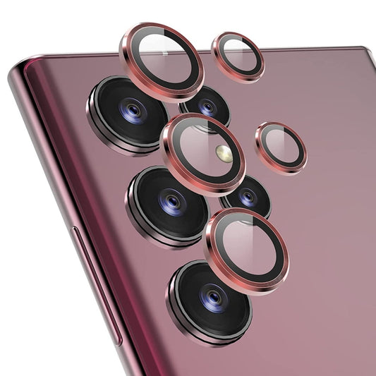 Pour Samsung Galaxy S22 Ultra 5G Cache Objectif d'Appareil Photo ENKAY en Alliage d'Aluminium + Verre Trempé