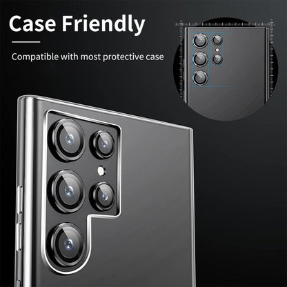 For Samsung Galaxy S22 Ultra 5G ENKAY Aluminium Alloy + Tempered Glass Camera Lens Cover