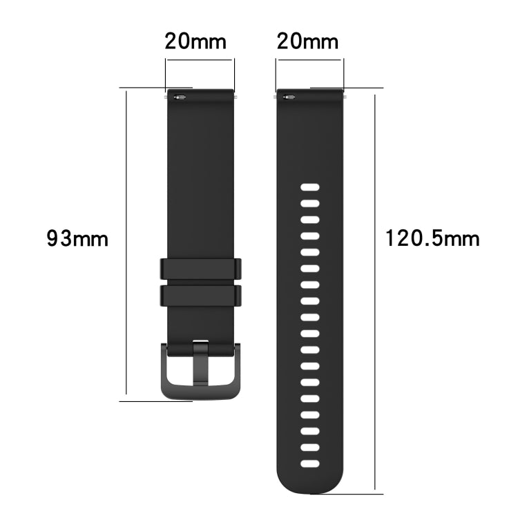 20mm Carbon Fiber Striped Silicone Strap, For Garmin Vivomove3, For Garmin Venu SQ, For Garmin Forerunner 645 Music, For Garmin VivoMove Luxe, For Garmin Vivomove Style
