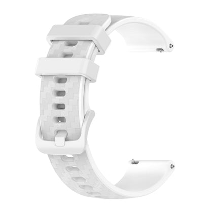 20mm Carbon Fiber Striped Silicone Strap, For Garmin Vivomove3, For Garmin Venu SQ, For Garmin Forerunner 645 Music, For Garmin VivoMove Luxe, For Garmin Vivomove Style