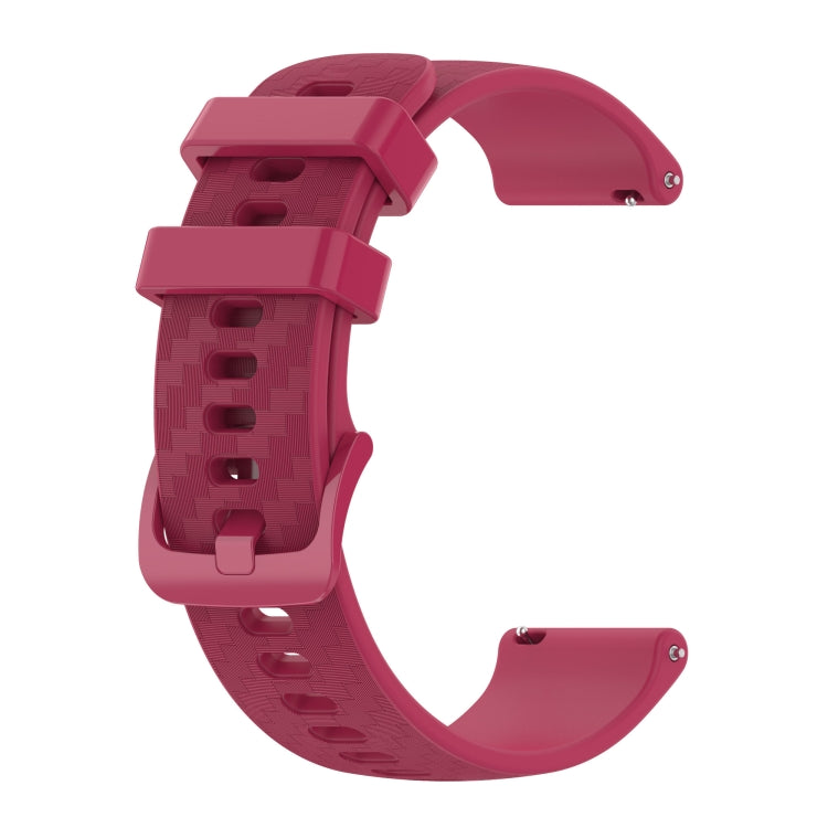 20mm Carbon Fiber Striped Silicone Strap, For Garmin Vivomove3, For Garmin Venu SQ, For Garmin Forerunner 645 Music, For Garmin VivoMove Luxe, For Garmin Vivomove Style