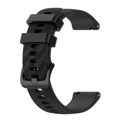 20mm Carbon Fiber Striped Silicone Strap, For Garmin Vivomove3, For Garmin Venu SQ, For Garmin Forerunner 645 Music, For Garmin VivoMove Luxe, For Garmin Vivomove Style