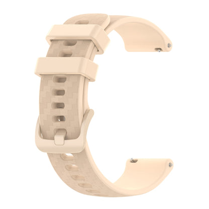 20mm Carbon Fiber Striped Silicone Strap, For Garmin Vivomove3, For Garmin Venu SQ, For Garmin Forerunner 645 Music, For Garmin VivoMove Luxe, For Garmin Vivomove Style
