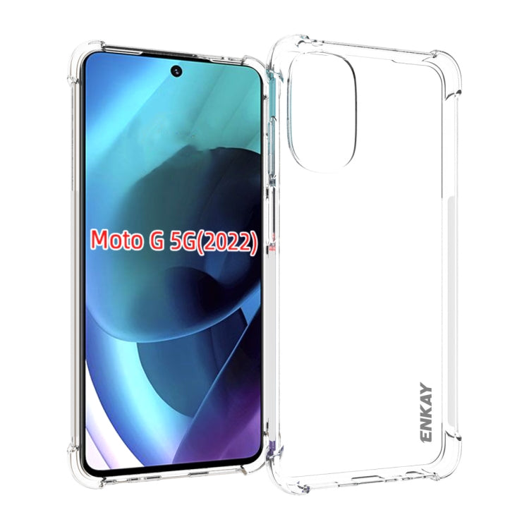 ENKAY Clear TPU Shockproof Case, For Motorola Moto G 5G 2022, For Motorola Moto G Stylus 5G 2022, For Motorola Moto G22 4G