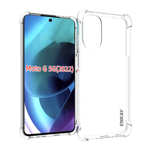ENKAY Clear TPU Shockproof Case, For Motorola Moto G 5G 2022, For Motorola Moto G Stylus 5G 2022, For Motorola Moto G22 4G