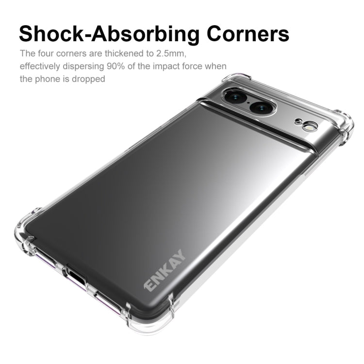 ENKAY Clear TPU Shockproof Case, For Google Pixel 7, For Google Pixel 7 Pro