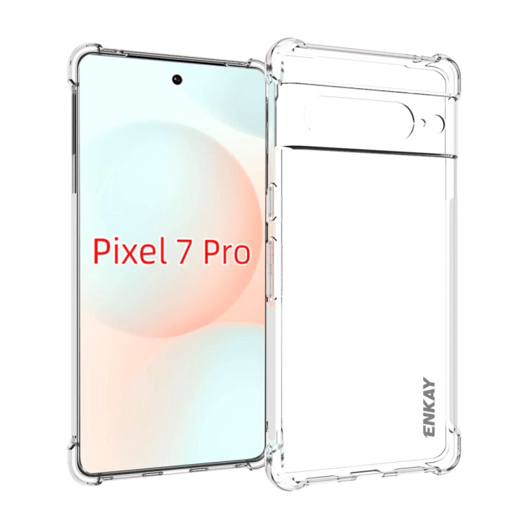 ENKAY Clear TPU Shockproof Case, For Google Pixel 7, For Google Pixel 7 Pro