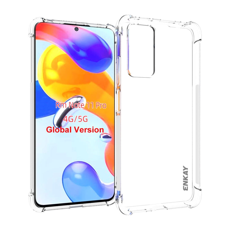 ENKAY Clear TPU Shockproof Case, For Xiaomi Poco X4 Pro 5G, For Xiaomi Redmi 10C Global / Redmi 10 India, For Xiaomi Redmi K40S, For Xiaomi Redmi K50 Gaming, For Xiaomi Redmi K50 / K50 Pro, For Xiaomi Redmi Note 11 Pro 5G China                         ...