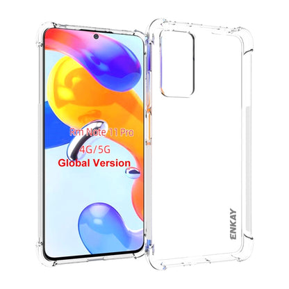 ENKAY Clear TPU Shockproof Case, For Xiaomi Poco X4 Pro 5G, For Xiaomi Redmi 10C Global / Redmi 10 India, For Xiaomi Redmi K40S, For Xiaomi Redmi K50 Gaming, For Xiaomi Redmi K50 / K50 Pro, For Xiaomi Redmi Note 11 Pro 5G China                         ...